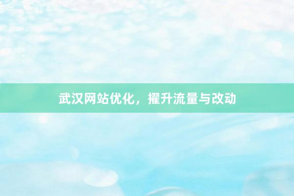 武汉网站优化，擢升流量与改动